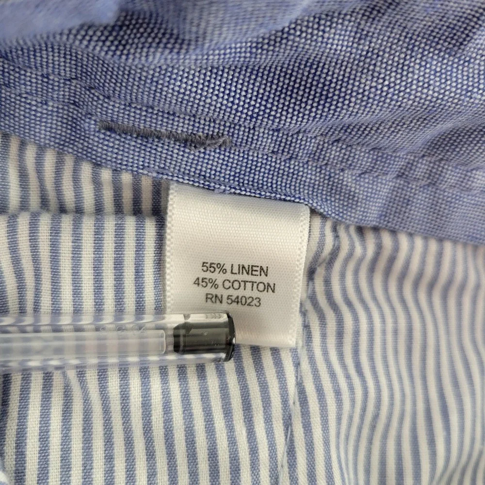 Banana Republic Pants Mens 33x34 Gray Linen Chino Straight Fit Chambray Casual